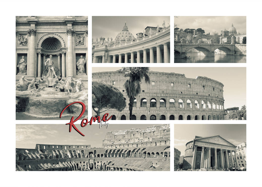 Collace Rome Rome Collage Old by SpectacularPrints on DeviantArt