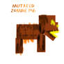 Burnt mutated zombie pig