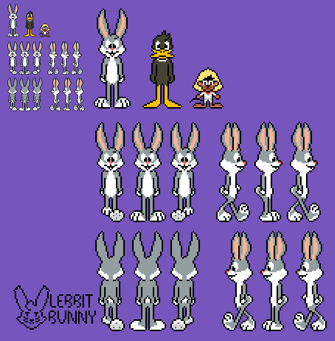 Bugs Bunny and friends ( Tileset, Sprites) by LebbitBunny on DeviantArt