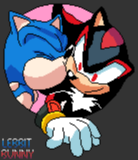 Sonic and Shadow kissing (Large) by LebbitBunny on DeviantArt