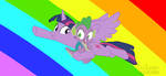 Twilight Sparkle and Spike, Pixel art by LebbitBunny