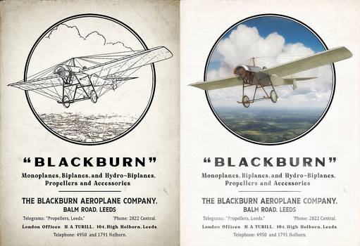 Mock 1912 Blackburn advertisements 