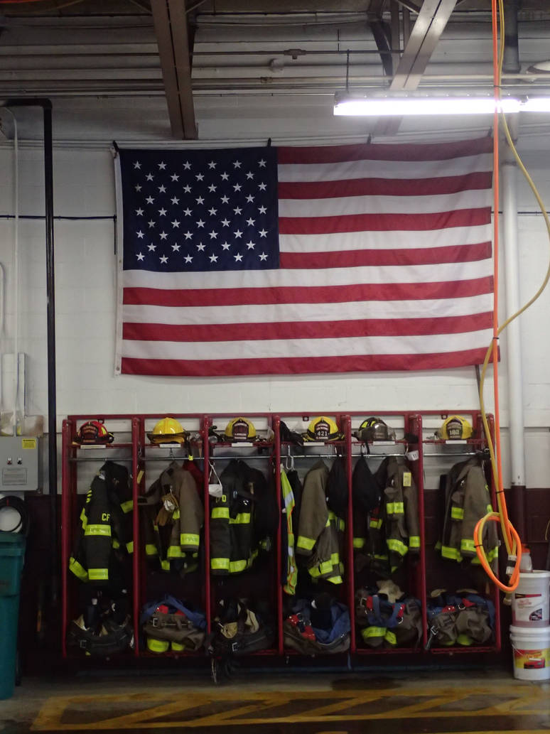 US Flag and firefighter gear rack by ussignalman2 on DeviantArt