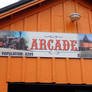 Arcade railroad station sign 2023