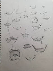 Practicing facial expressions: Mouths