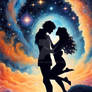 Couple Love: Celestial Serenade Amidst Stardust 
