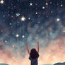 Potential is limitless girl reach stars