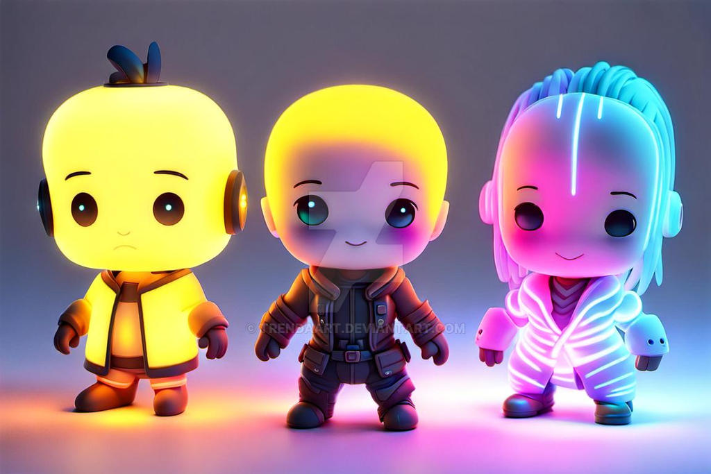 Glowing 3D Chibi Characters by TrendAArt on DeviantArt