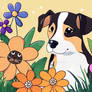 Dog and cat flowers Art for commercial use 