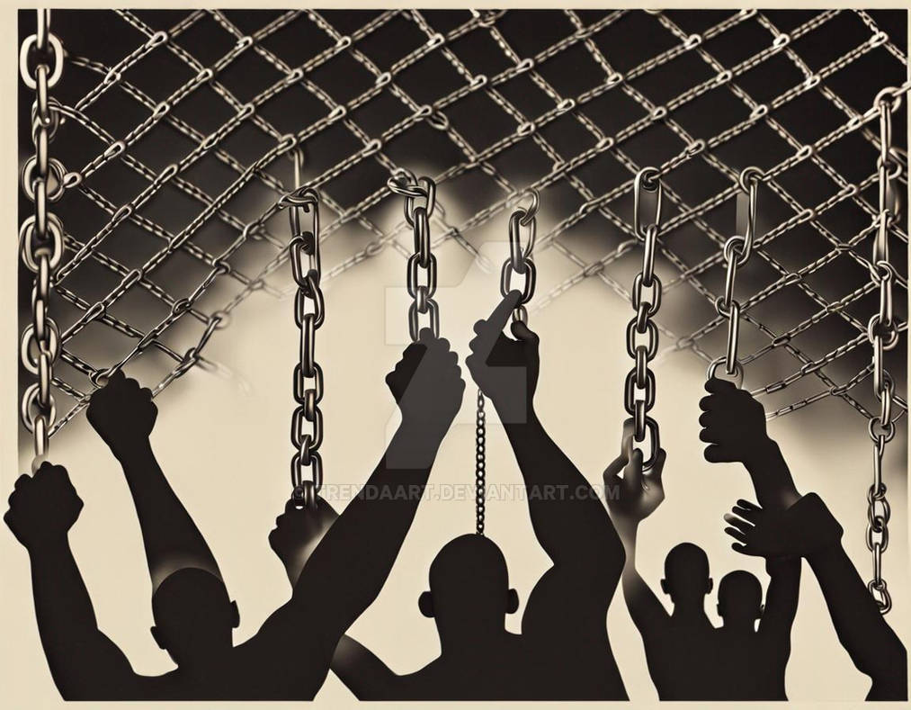 Anonymous Chain Breaking Chains: Diverse individuals breaking free by TrendAArt on ...