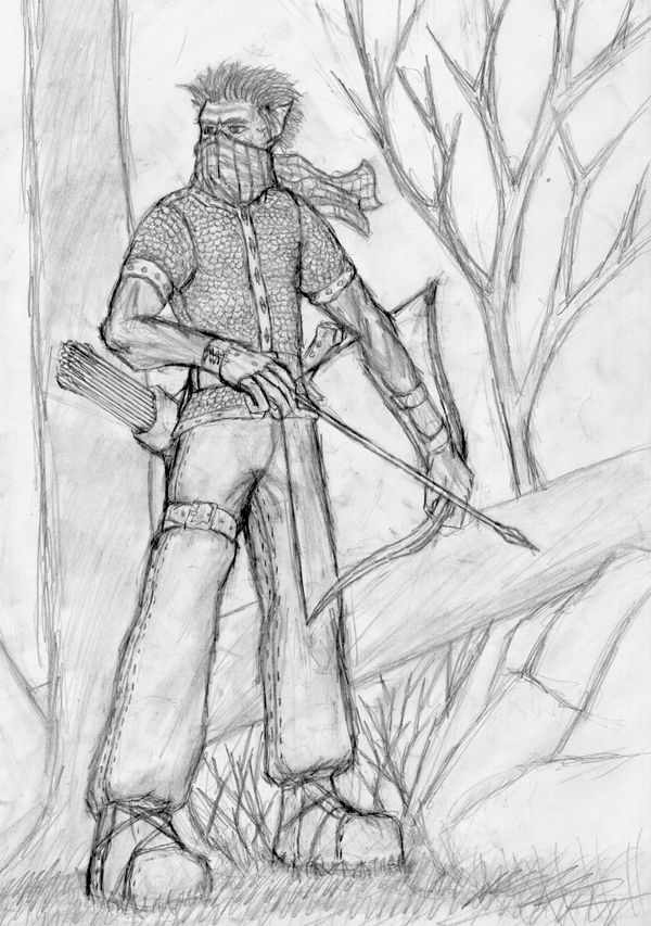 Pathfinder group: Terentiy, the half-orc ranger by persistant on DeviantArt