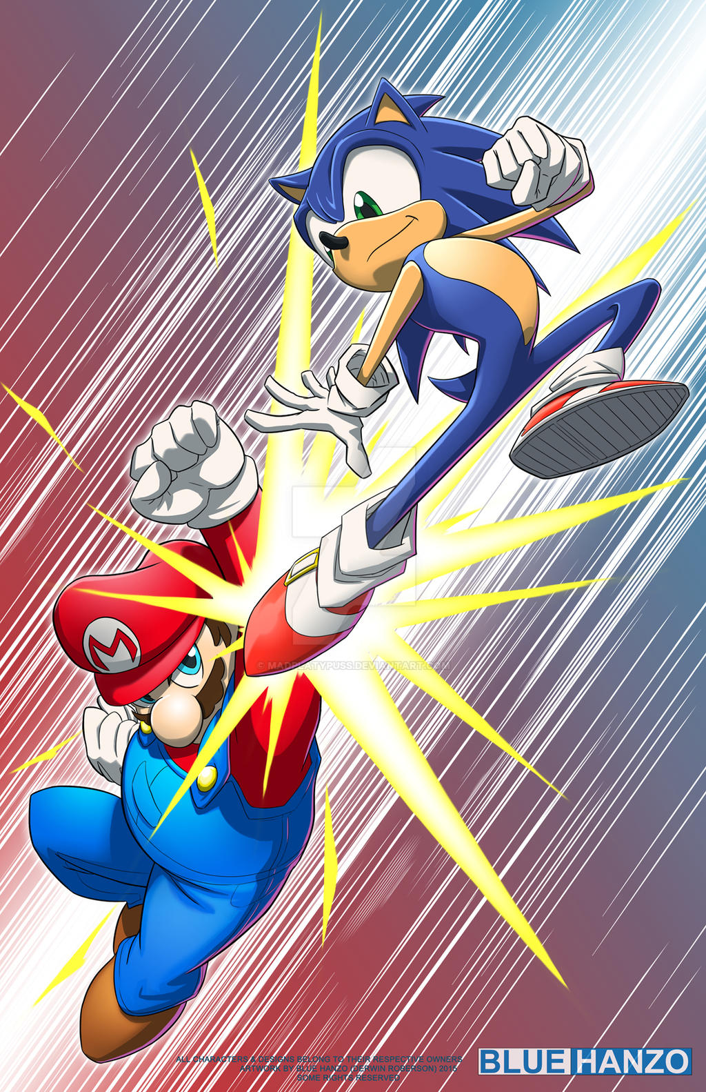 Mario vs Sonic by MadPlatypuss on DeviantArt