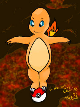 004 Charmander with pokeball