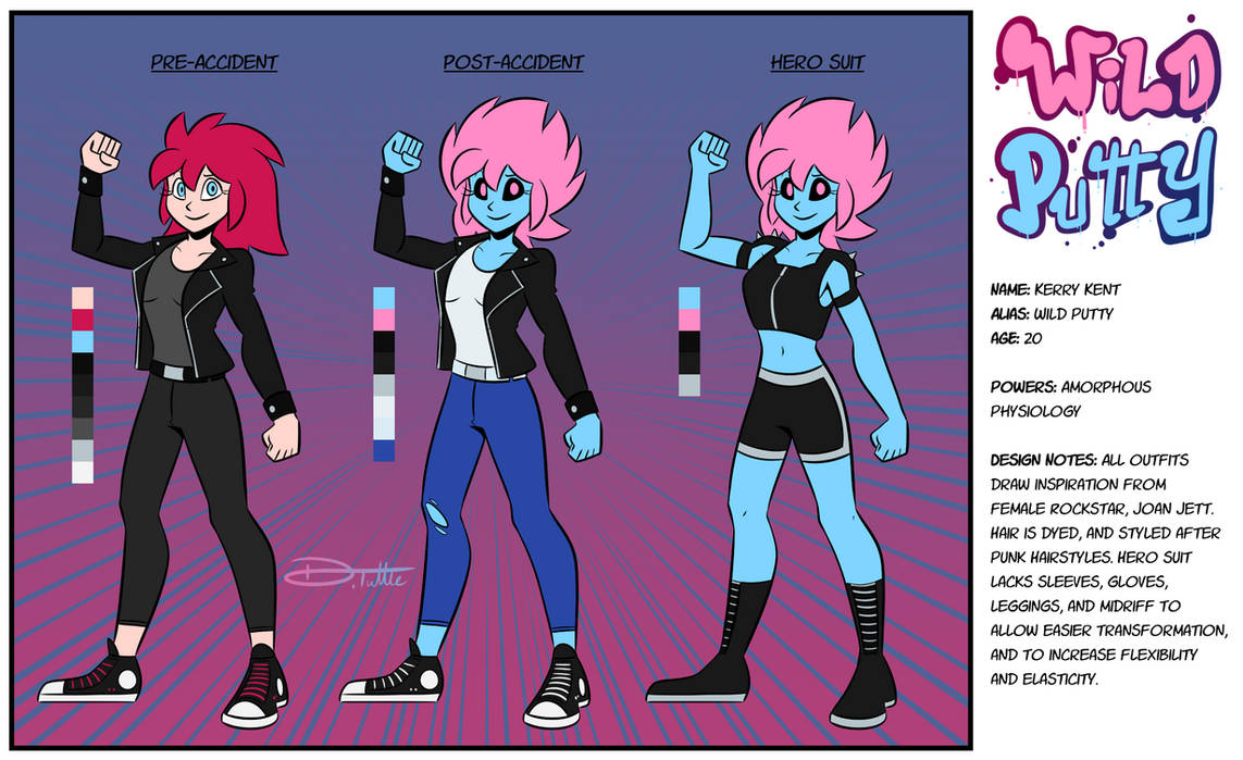 Wild Putty Design Sheet 001 by Cheetah-Burrito on DeviantArt