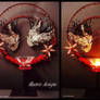 Japanese Cranes sculpture / suncatcher / candle