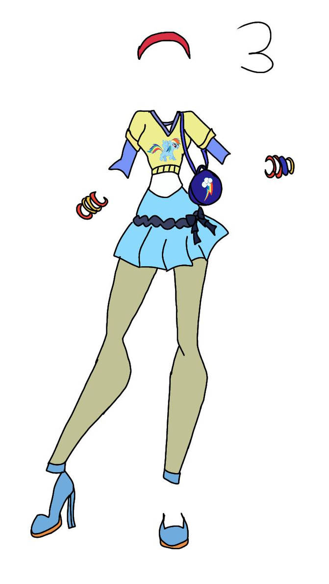 Rainbow Dash design Daily Style Season 1 by afi3tawa on DeviantArt
