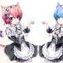 Rem and Ram Neko Time