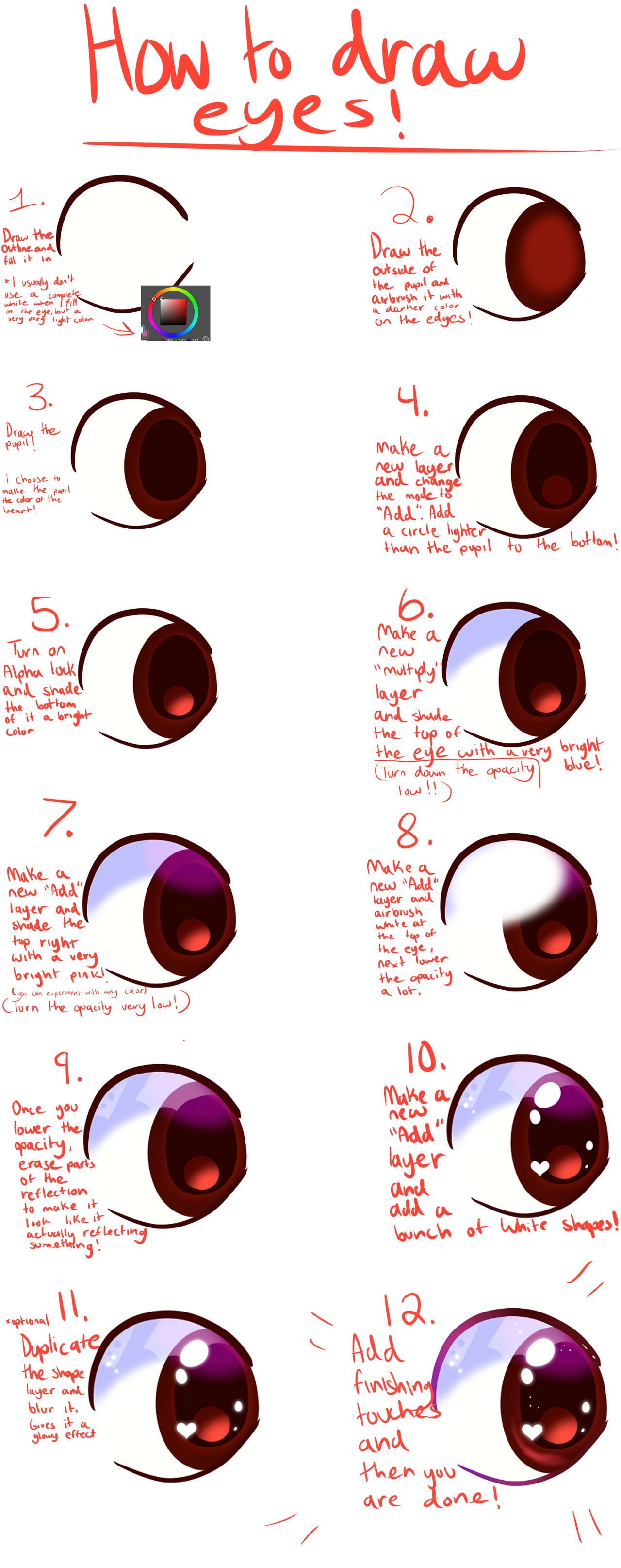 Eye Tutorial! by muttvore on DeviantArt