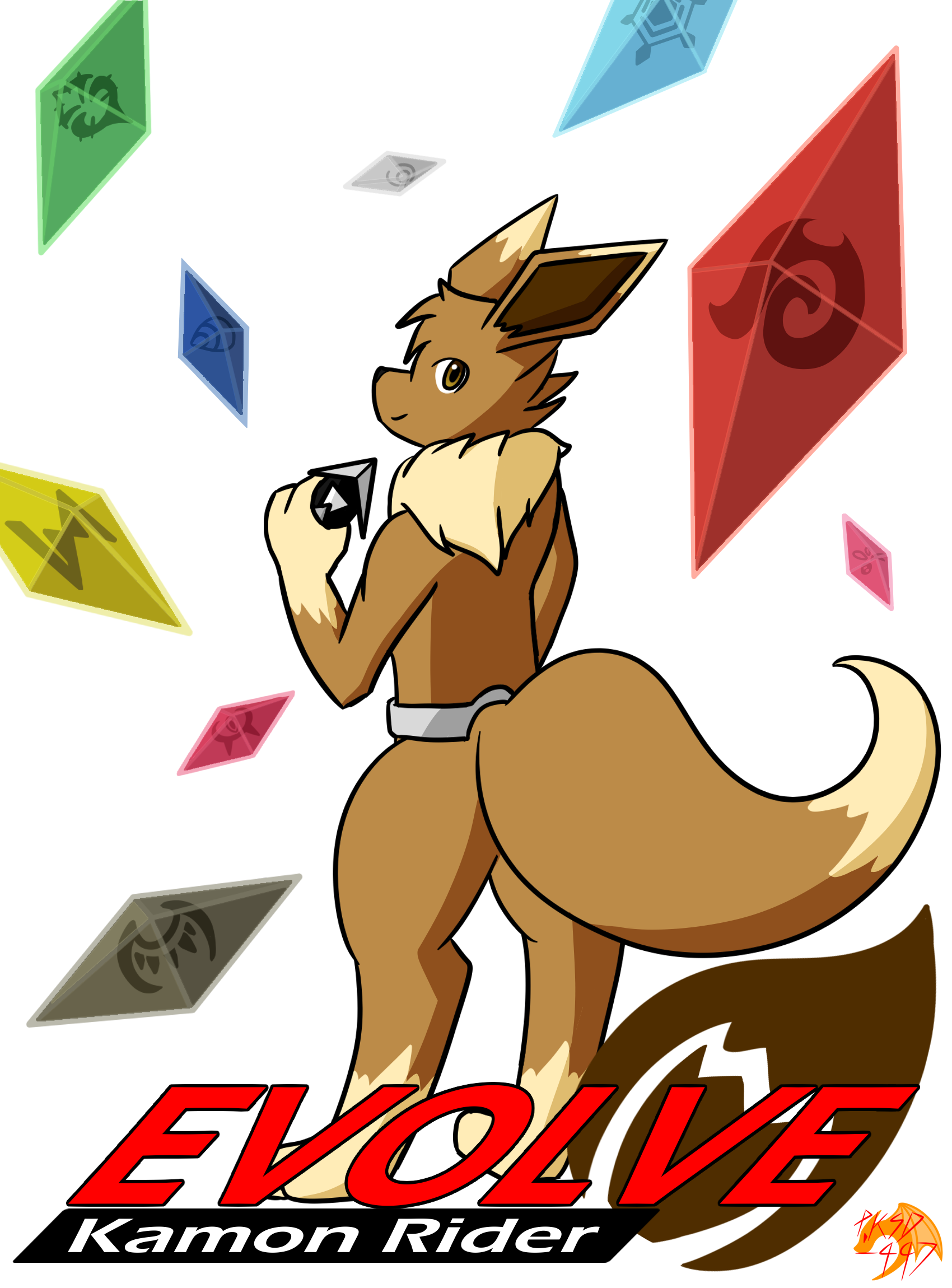 Kamon Rider Pokémon Kamon Rider EVOLVE Poster by PKSD-497 on DeviantArt