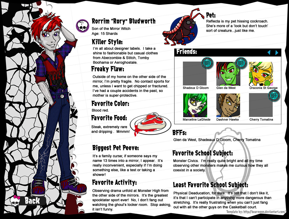 Rorrim Rory Bludworth bio sheet 2