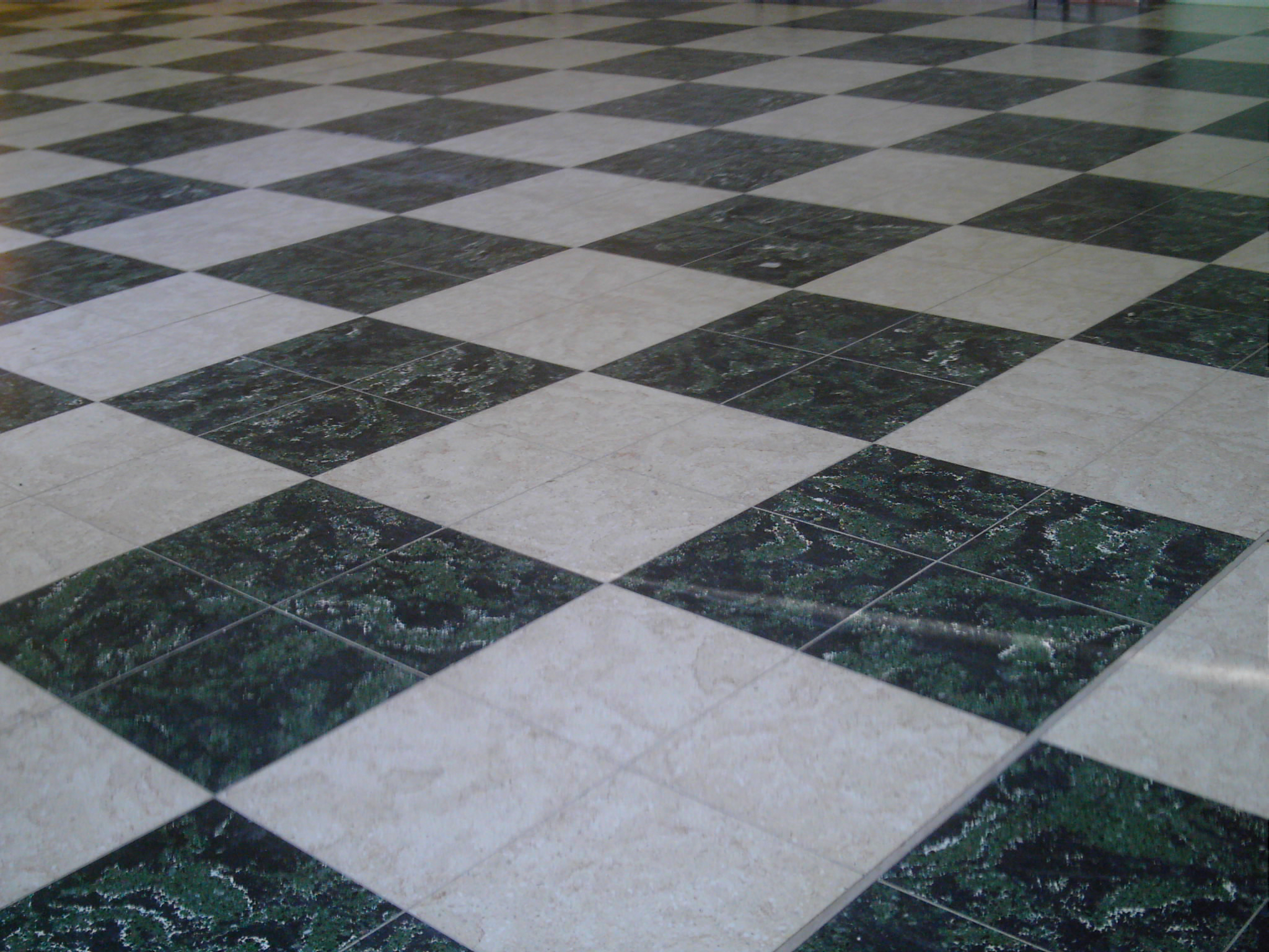 black and white tiled floor 2