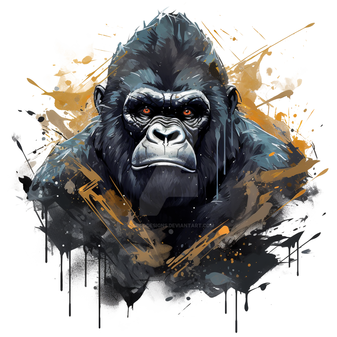 Graffiti Style Mountain Gorilla | Gorilla Lovers by Graffiti Style Mountain Gorilla | Gorilla Lovers by