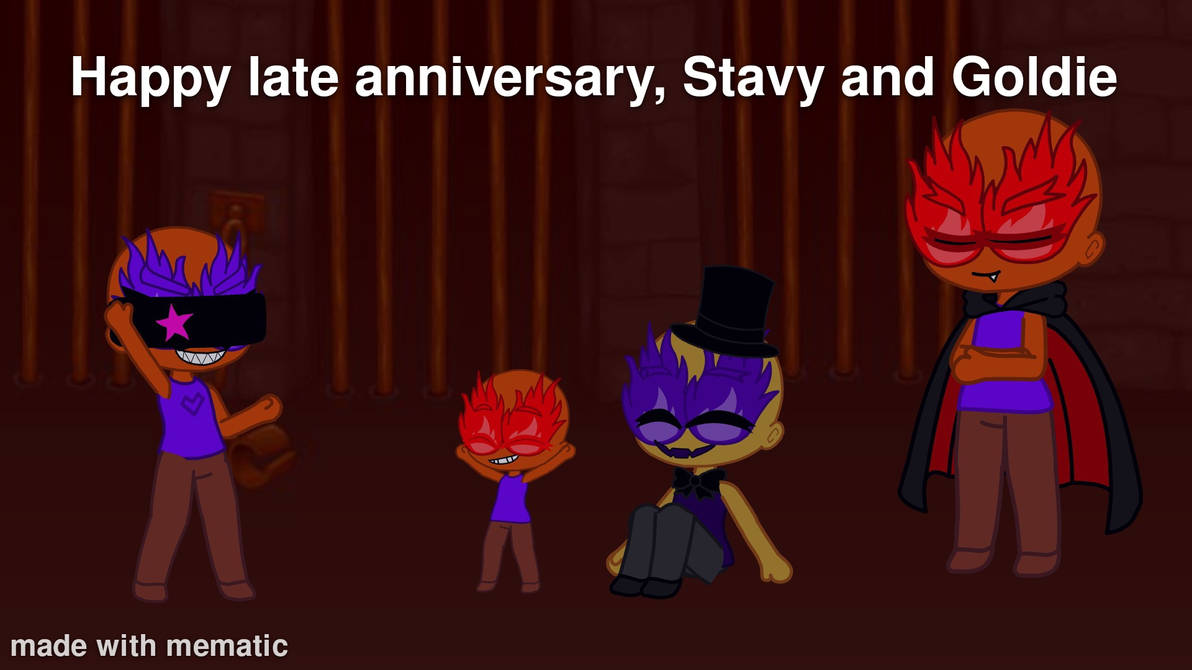 Stavy Goodbye Ringer Happy late anniversary, Stavy and Goldie! by BendytheTCEGuy on DeviantArt