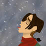 Jim Hawkins eating snow