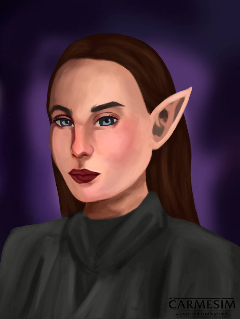 Elf portrait by VayperK on DeviantArt