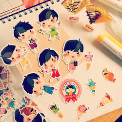 CAFE OSOMATSU stickers!!