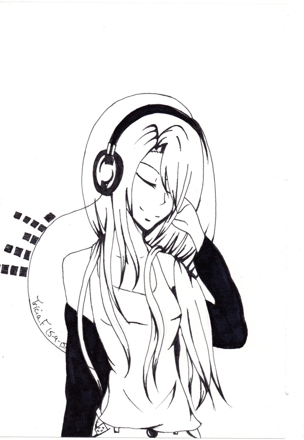 Headphone Anime Girl by TriciaCreations on DeviantArt Headphone Anime Girl by TriciaCreations on DeviantArt
