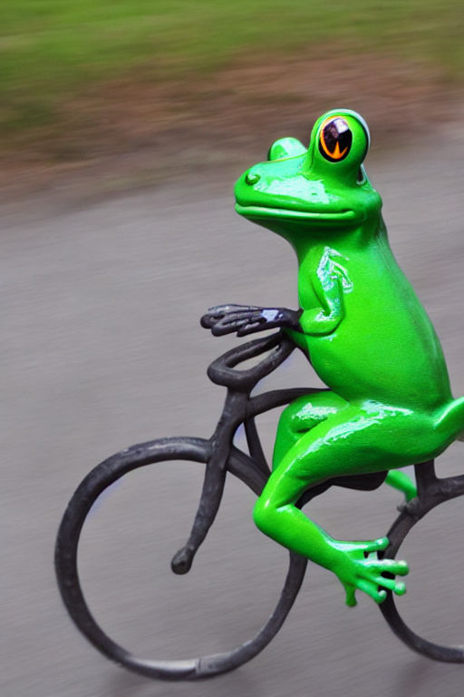 Frog driving a bike by wasyleque on DeviantArt