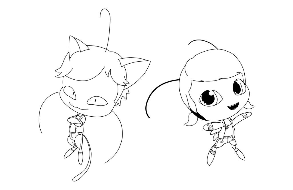 Cat Plagg and Lady Tikki by matthna on DeviantArt