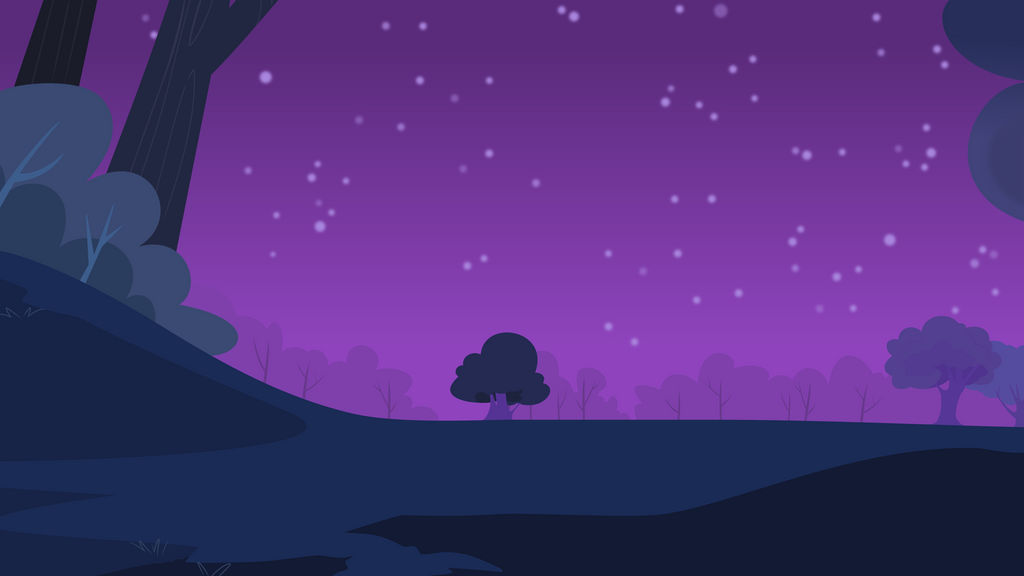 Forest at Night by ZanderalS