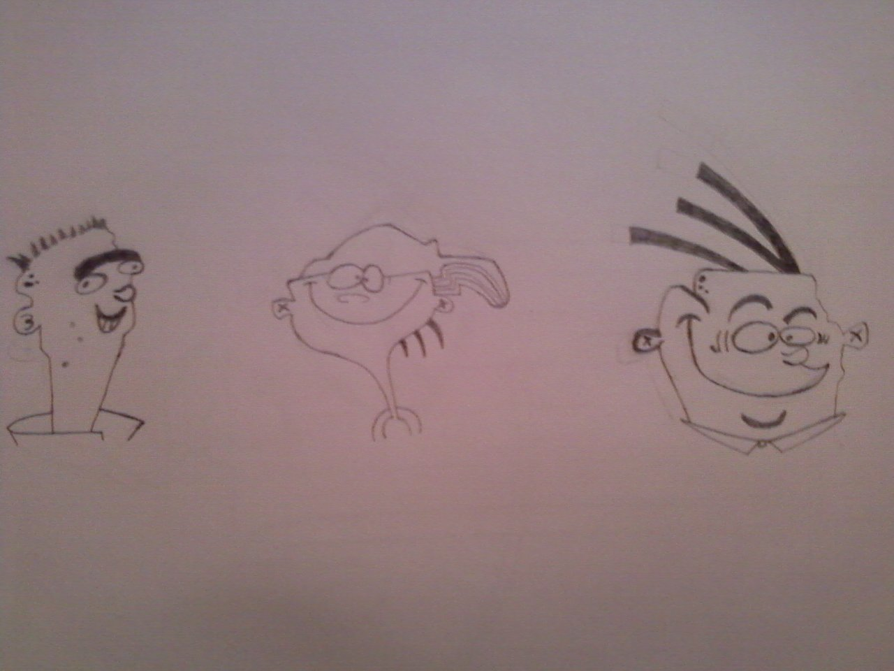 Ed, Edd, N Eddy Sketch (Heads Only)