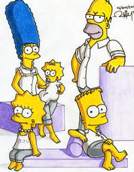 The Simpsons Family White Dressed