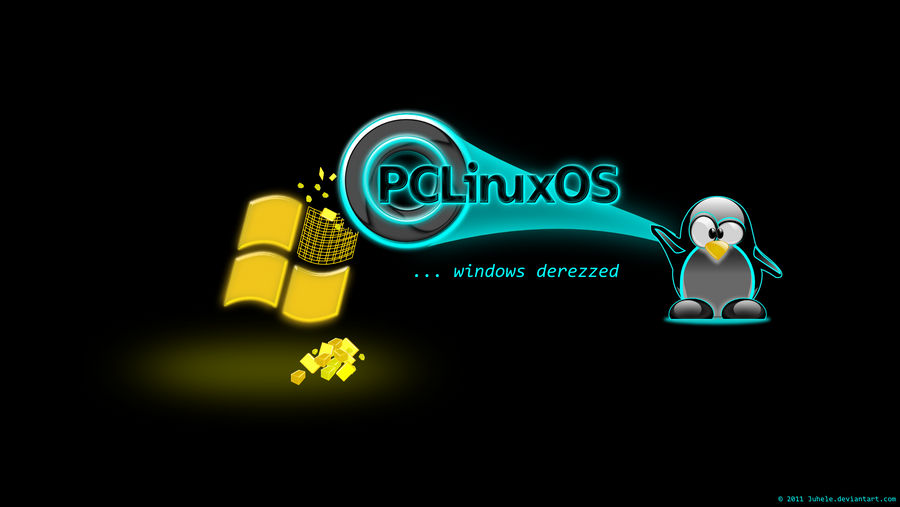 Pclinuxos ...windows derezzed by juhele