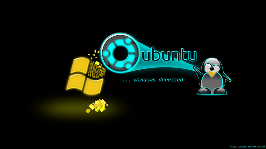 Ubuntu ...windows derezzed by juhele