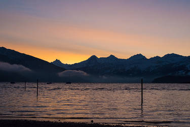 An einem Sonntagmorgen am Thunersee