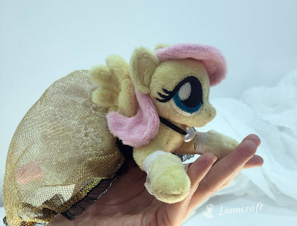 6-inch mlp Fluttershy pony plushie with a dress