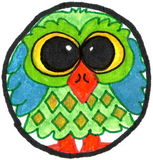 Confused Green Owl Round