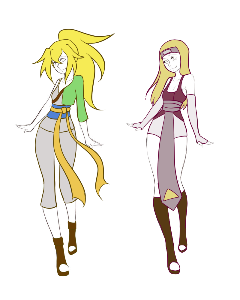 Link and Zelda ninja outfits