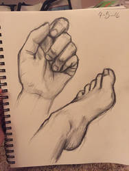 Hand and foot sketchbook 