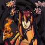 Artfight 2025 14: Flames blooming in the Darkness