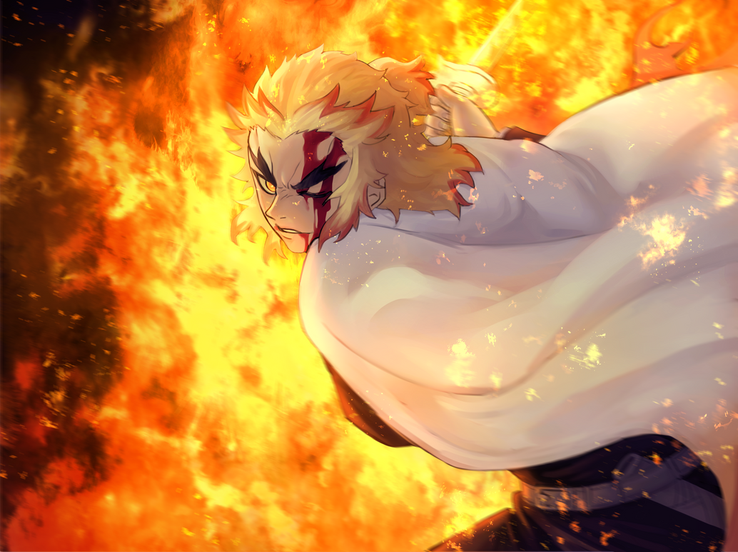 Kyojuro Rengoku, The Flame Hashira by Spero-Manga on DeviantArt