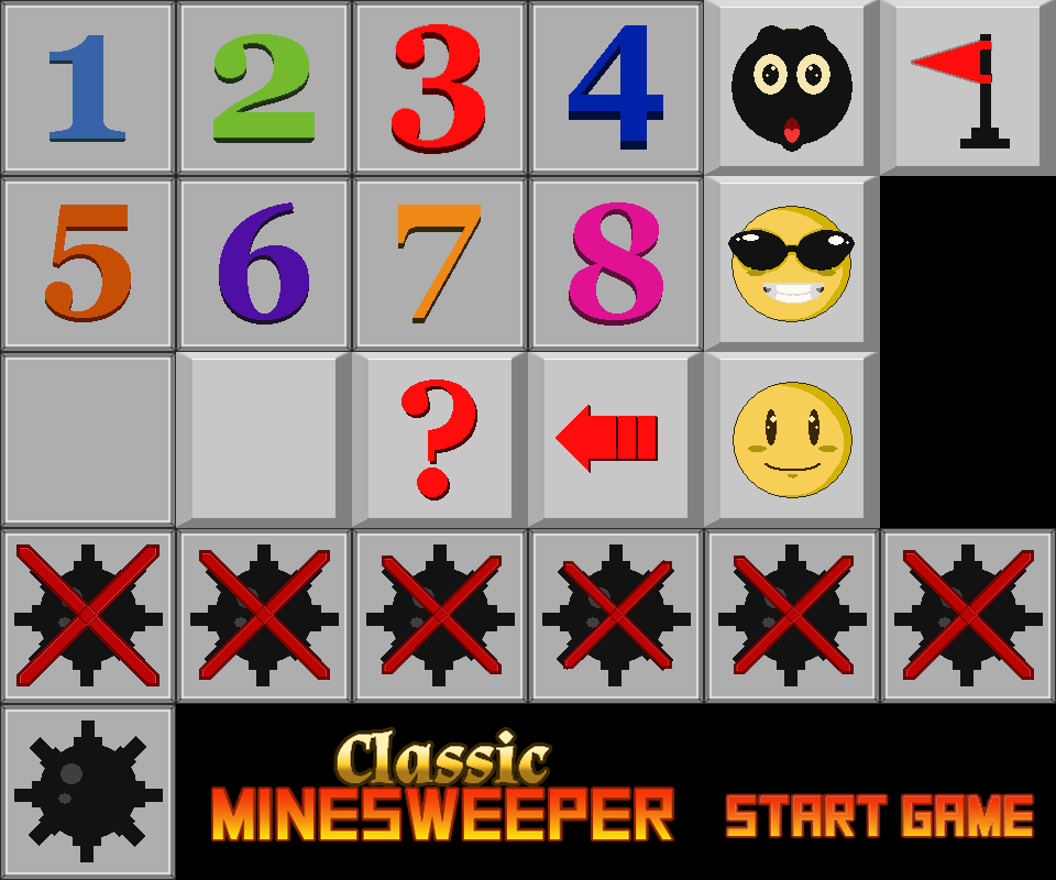 Ui art for Classic Minesweeper by pixelartkid on DeviantArt