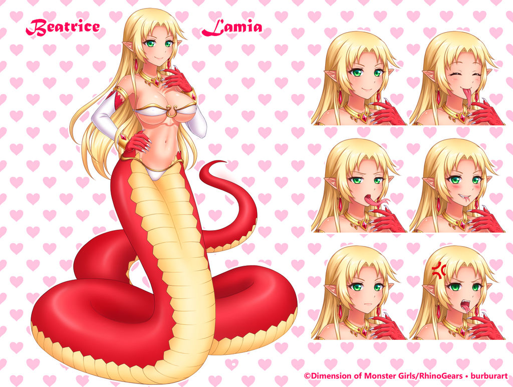 Dimension of Monster Girls - Beatrice Lamia by burburart