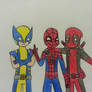 Wolverine Spiderman Deadpool