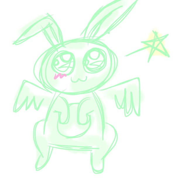 Flying Mint Bunny by the-3quinox on DeviantArt