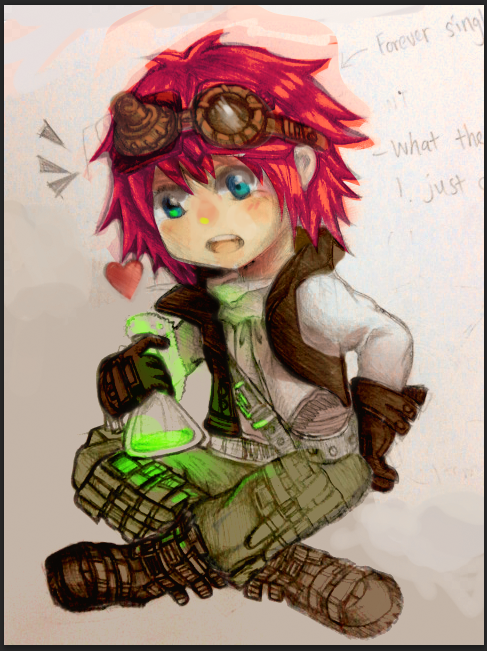 OC : Chibi (Collab) Coloured version of Baron